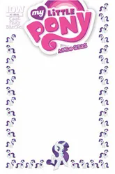 Size: 300x455 | Tagged: safe, derpibooru import, idw, rarity, pony, unicorn, comic cover, cover, female, image, jpeg, mare, my little pony logo, my little pony micro-series, solo