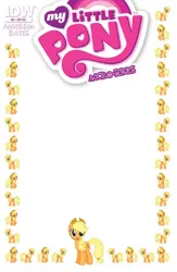 Size: 500x768 | Tagged: safe, derpibooru import, idw, applejack, earth pony, pony, comic cover, cover, female, g4, image, jpeg, mare, my little pony logo, my little pony micro-series