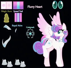 Size: 3464x3295 | Tagged: safe, artist:honeydream1, derpibooru import, princess flurry heart, alicorn, pony, base used, black background, female, g4, image, jpeg, mare, older, older flurry heart, simple background, solo, turned head