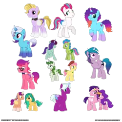 Size: 3600x3600 | Tagged: safe, artist:ramixe dash, derpibooru import, dazzle feather, hitch trailblazer, izzy moonbow, onyx, pipp petals, posey (g5), sunny starscout, zipp storm, alicorn, earth pony, pegasus, pony, unicorn, g5, comet (g5), female, g4, g5 to g4, generation leap, image, luminous dazzle, male, mare, misty brightdawn, opaline arcana, png, ruby jubilee, rule 63, simple background, stallion, transparent background, 莉芙