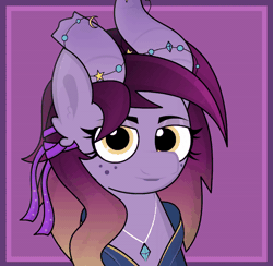 Size: 1024x1000 | Tagged: safe, artist:vilord, derpibooru import, oc, oc:astronoma nix, unofficial characters only, original species, pony, snake, snake pony, animated, cute, gif, heart, horns, hybrid oc, image, loop, one eye closed, simple background, solo, tongue out, wink