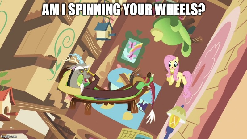 Size: 888x499 | Tagged: safe, derpibooru import, screencap, discord, fluttershy, draconequus, pegasus, pony, keep calm and flutter on, chaos, g4, image, jpeg