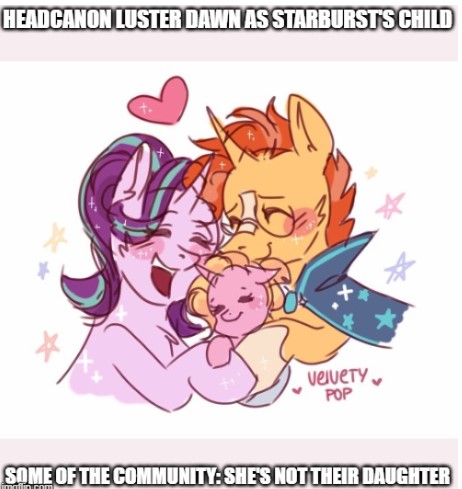 Size: 462x489 | Tagged: safe, artist:velvety_pop, derpibooru import, edit, luster dawn, starlight glimmer, sunburst, pony, unicorn, the last problem, baby luster dawn, blushing, cute, family, female, g4, glimmerbetes, happy, headcanon, heart, hug, image, jpeg, lusterbetes, male, mama starlight, offspring, open mouth, papa sunburst, parent:starlight glimmer, parent:sunburst, parents:starburst, shipping, simple background, smiling, starburst, stars, straight, sunbetes, white background