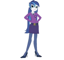 Size: 690x648 | Tagged: safe, derpibooru import, shining armor, equestria girls, adult, alumna sparkling armor, alumnus shining armor, base used, clothes, cutie mark, cutie mark on clothes, denim, denim skirt, equestria guys, eyeshadow, female, high heels, image, lipstick, long hair, makeup, necktie, png, rule 63, shirt, shoes, simple background, skirt, socks, solo, sparkling armor, stockings, sweater vest, thigh highs, transparent background