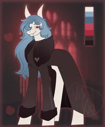 Size: 5760x7000 | Tagged: safe, artist:viskarisks, derpibooru import, unnamed character, unnamed pony, oc, unnamed oc, unofficial characters only, earth pony, pony, undead, vampire, adoptable, adopted, auction, black background, image, long hair, long legs, png, simple background