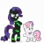 Size: 7992x7800 | Tagged: suggestive, edit, editor:anonymous, rarity, sweetie belle, pony, unicorn, /mlp/ latex requests, bipedal, catsuit, duo, female, filly, gag, grin, image, latex, looking at someone, looking offscreen, mare, mask, png, raised hoof, show accurate, shrunken pupils, simple background, smiling, transparent background, vector