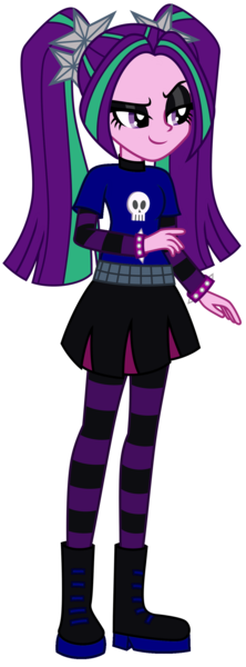 Size: 1024x2768 | Tagged: safe, color edit, derpibooru import, edit, editor:red baron, aria blaze, equestria girls, clothes, college, colored, image, older aria blaze, png, punk, simple background, solo, transparent background, university