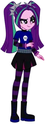 Size: 1024x2768 | Tagged: safe, color edit, derpibooru import, edit, editor:red baron, aria blaze, equestria girls, clothes, college, colored, image, older aria blaze, png, punk, simple background, solo, transparent background, university