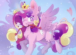 Size: 5592x4039 | Tagged: safe, artist:cutepencilcase, derpibooru import, princess cadance, alicorn, pony, absurd resolution, arrow, bow (weapon), g4, holiday, image, mouth hold, png, solo, valentine's day
