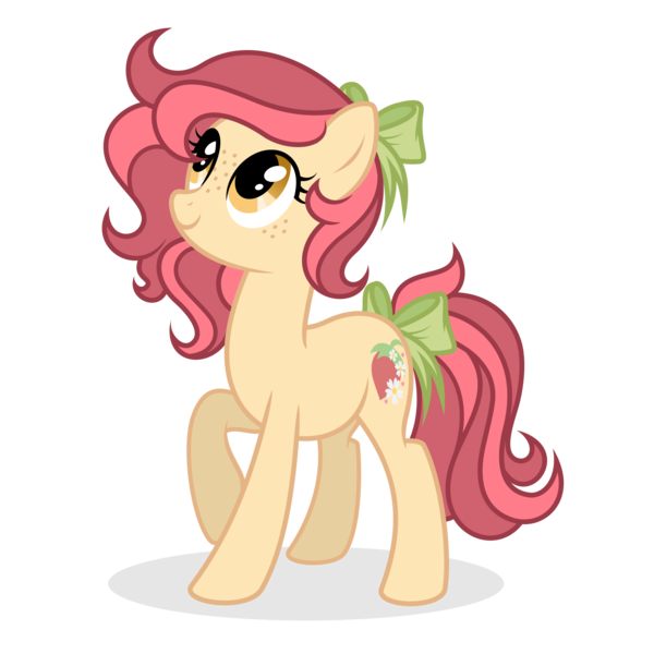 Size: 2000x2000 | Tagged: safe, artist:shizow, derpibooru import, oc, oc:strawberry peach, earth pony, pony, bow, female, hair bow, image, mare, png, simple background, solo, tail, tail bow, transparent background