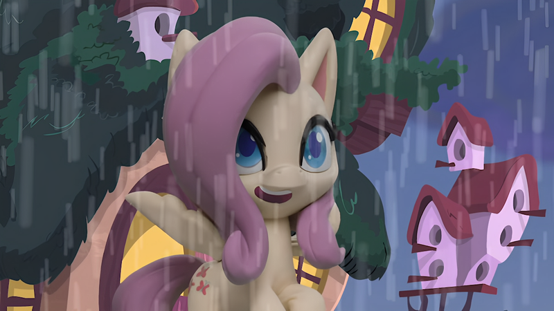 Size: 1920x1080 | Tagged: safe, derpibooru import, edit, edited screencap, screencap, fluttershy, pegasus, pony, my little pony: pony life, my little pony: stop motion short, cute, g4, image, png, smiling