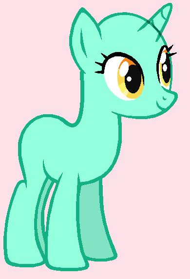 Size: 390x574 | Tagged: safe, artist:meiponkawaii, derpibooru import, oc, unofficial characters only, pony, unicorn, friendship is magic, season 1, adult blank flank, bald, base, blank flank, female, g4, image, mare, pink background, png, simple background, smiling, solo