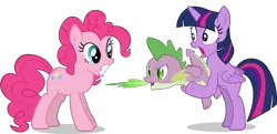 Size: 7988x3872 | Tagged: safe, artist:cartoonmasterv3, derpibooru import, pinkie pie, spike, twilight sparkle, twilight sparkle (alicorn), alicorn, dragon, earth pony, pony, chinese new year, dragonfire, image, png, simple background, transparent background
