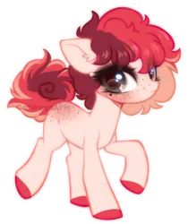 Size: 600x715 | Tagged: safe, artist:cabbage-arts, derpibooru import, oc, oc:cherry pepper, unofficial characters only, butt freckles, freckles, image, png, simple background, solo, transparent background
