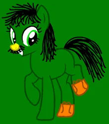 Size: 505x575 | Tagged: safe, artist:darkpinkmonster, artist:spitfirethepegasusfan39, ponerpics import, ponified, earth pony, pony, adult blank flank, base used, blank flank, clothes, clumsy, facial hair, g4, green background, grin, hat, image, male, messy, messy clothes, messy hair, messy mane, messy moustache, messy shoes, messy tail, moustache, mr. clumsy, mr. men, mr. men little miss, png, raised hoof, raised leg, shoes, simple background, smiling, sneakers, solo, stallion, yellow nose