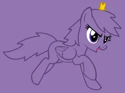 Size: 733x546 | Tagged: safe, artist:rain-approves, artist:spitfirethepegasusfan39, ponerpics import, ponified, pegasus, pony, adult blank flank, base used, blank flank, clothes, folded wings, g4, hat, image, male, mr. men, mr. men little miss, mr. rush, open mouth, open smile, png, purple background, running, simple background, smiling, solo, stallion, wings