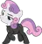 Size: 905x947 | Tagged: suggestive, edit, editor:anonymous, sweetie belle, pony, unicorn, /mlp/ latex requests, female, filly, grin, image, latex, latex suit, looking at you, png, raised hoof, show accurate, simple background, smiling, solo, transparent background, vector