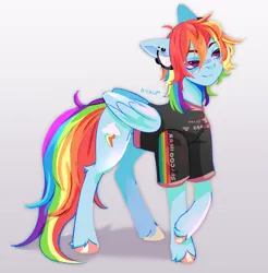 Size: 3765x3830 | Tagged: artist needed, source needed, safe, derpibooru import, rainbow dash, pegasus, pony, clothes, dress, image, messy hair, png, redesign