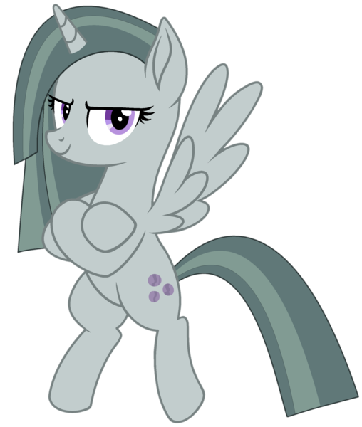 Size: 2055x2425 | Tagged: safe, artist:starshade, artist:twilyisbestpone, derpibooru import, marble pie, alicorn, pony, alicornified, base used, crossed hooves, determined, determined look, determined smile, female, flying, g4, high res, image, looking at you, marblecorn, mare, pegasus wings, png, race swap, simple background, smiling, smiling at you, smirk, smug, solo, spread wings, transparent background, wings