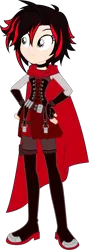 Size: 1600x4497 | Tagged: safe, derpibooru import, human, equestria girls, belt buckle, bullet, clothes, crossover, equestria girls-ified, image, png, ruby rose, rwby, silver eyes, simple background, solo, transparent background