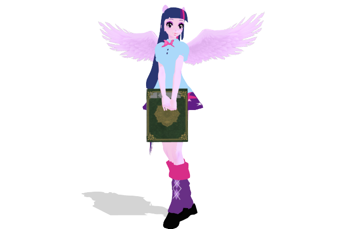 Size: 700x460 | Tagged: safe, artist:anayahmed2, derpibooru import, twilight sparkle, equestria girls, 3d, 3d model, alicorn wings, book, boots, bowtie, clothes, cutie mark, cutie mark on clothes, cutie mark on skirt, cutie mark tattoo, dl, eyeshadow, high heel boots, image, lipstick, makeup, mmd, mmd model dl, mmd tda model, model dl, png, pony ears, shirt, shoes, skirt, tail, tattoo, wings