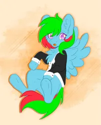 Size: 767x947 | Tagged: safe, artist:shadowmlp, derpibooru import, oc, oc:precised note, pegasus, pony, :o, chest fluff, clothes, ear fluff, frog (hoof), heart, heart eyes, hooves, image, lightly watermarked, no pupils, open mouth, png, spread wings, tail, tuxedo, two toned mane, two toned tail, underhoof, watermark, wingding eyes, wings