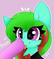 Size: 1864x2048 | Tagged: artist needed, safe, derpibooru import, oc, oc:precised note, unofficial characters only, :p, adorable face, blushing, boop, bowtie, clothes, cute, eyelashes, image, jpeg, nose wrinkle, raised hoof, scrunchy face, tongue out, tuxedo