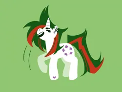 Size: 1200x900 | Tagged: safe, artist:squiddlysq, derpibooru import, gusty, unicorn, g1, green background, image, png, simple background, solo