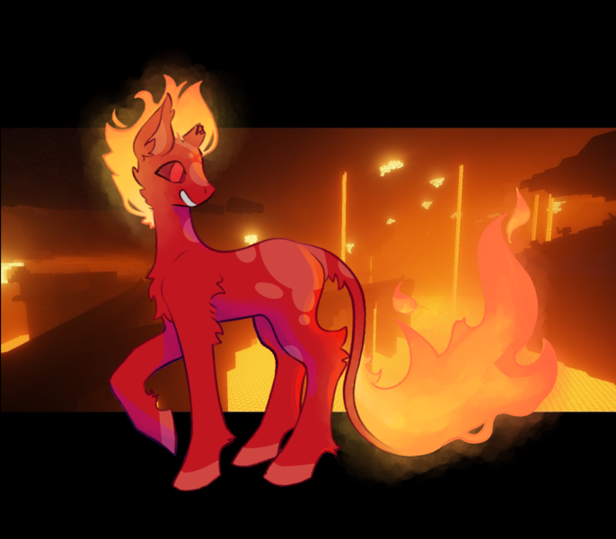 Size: 4000x3500 | Tagged: safe, artist:hederacea, derpibooru import, ponified, pony, unicorn, fire, hermitcraft, image, mcyt, minecraft, png, simple background, tango, tangotek