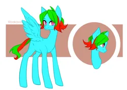 Size: 2184x1556 | Tagged: artist needed, safe, derpibooru import, oc, oc:precised note, image, no pupils, png, smiling, spread wings, tail, two toned mane, two toned tail, wings