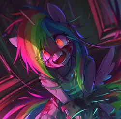 Size: 901x887 | Tagged: semi-grimdark, derpibooru import, rainbow dash, anthro, fanfic:rainbow factory, fanfic art, image, jpeg