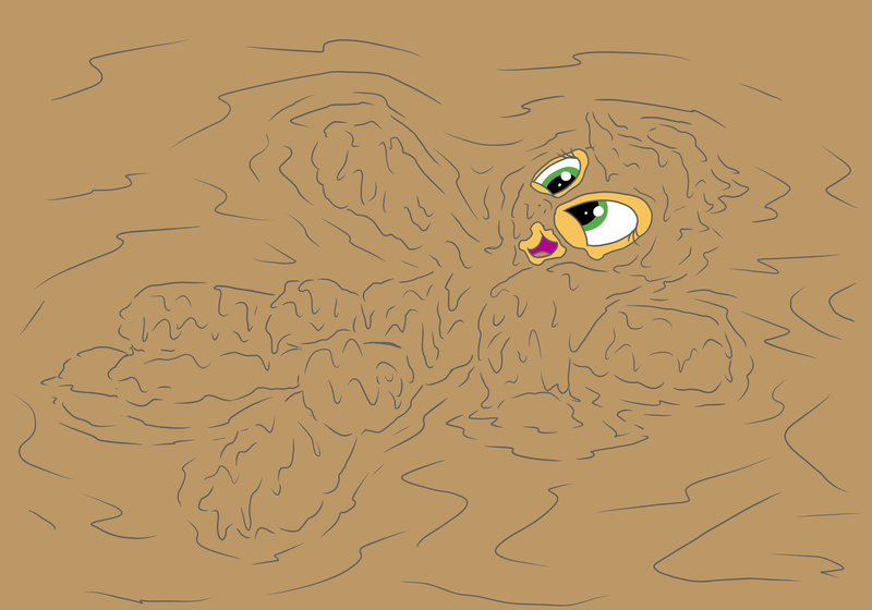 Size: 2000x1400 | Tagged: safe, artist:amateur-draw, derpibooru import, applejack, earth pony, pony, covered in mud, female, image, lying down, mare, mud, mud bath, muddy, on back, pig pen, png, solo, solo female, spread legs, spreading, wet and messy