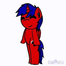Size: 640x640 | Tagged: safe, artist:foxfer64_yt, derpibooru import, oc, oc:royal blues, unofficial characters only, alicorn, pony, animated, bipedal, gif, image, listening, listening to music, vibing