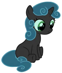 Size: 1500x1775 | Tagged: artist needed, safe, anonymous artist, derpibooru import, queen chrysalis, sweetie belle, changeling, pony, unicorn, female, filly, foal, fusion, fusion:queen chrysalis, fusion:sweetie belle, image, png, queen belle, recolor, sitting, smiling
