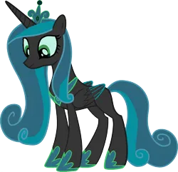 Size: 1920x1852 | Tagged: artist needed, safe, anonymous artist, derpibooru import, princess cadance, queen chrysalis, alicorn, changeling, pony, crown, cute, cutedance, female, fusion:princess cadance, fusion:queen chrysalis, image, jewelry, mare, png, recolor, regalia, smiling