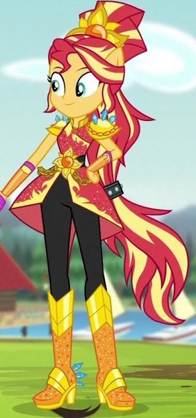 Size: 330x701 | Tagged: safe, artist:supecrossover, derpibooru import, sunset shimmer, human, equestria girls, boots, clothes, crystal guardian, female, g4, high heel boots, image, jpeg, shoes, solo