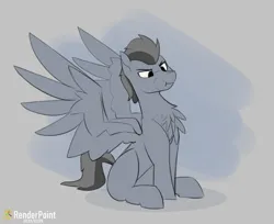 Size: 811x662 | Tagged: source needed, useless source url, safe, artist:renderpoint, derpibooru import, oc, oc:victor, unofficial characters only, pegasus, pony, chest fluff, image, large wings, male, png, pouting, puffy cheeks, sitting, solo, spread wings, stallion, unamused, wings