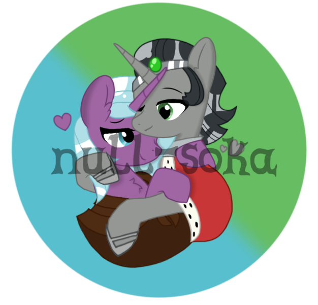 Size: 650x623 | Tagged: safe, artist:null-soka, derpibooru import, idw, king sombra, radiant hope, pony, unicorn, female, g4, hug, image, male, mare, png, reformed sombra, ship:hopebra, shipping, simple background, straight, transparent background