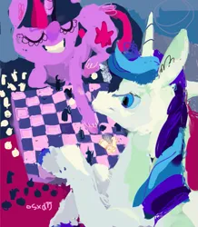 Size: 915x1050 | Tagged: safe, artist:cutebrows, derpibooru import, shining armor, twilight sparkle, chess, image, png