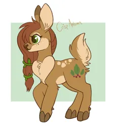 Size: 1054x1184 | Tagged: safe, artist:lulubell, derpibooru import, oc, oc:crisp autumn, unofficial characters only, deer, chest fluff, freckles, image, non-pony oc, png