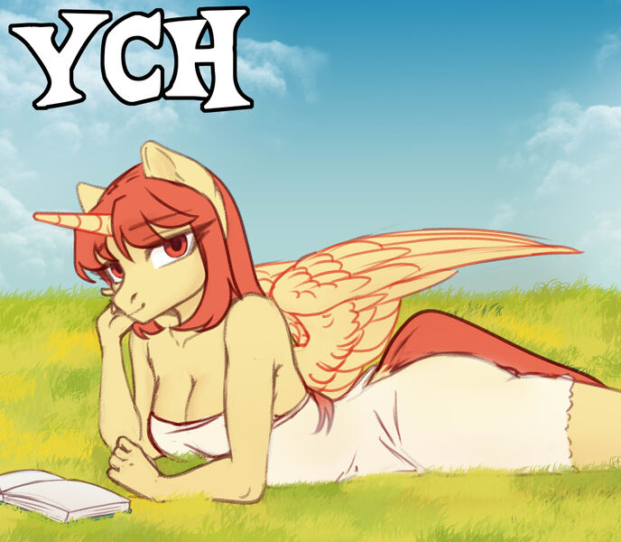 Size: 3000x2616 | Tagged: safe, artist:nika-rain, derpibooru import, oc, alicorn, anthro, pony, any gender, any race, any species, auction, auction open, commission, image, jpeg, sketch, solo, ych sketch, your character here
