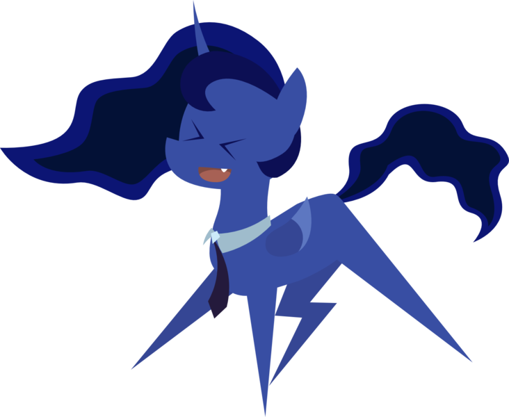 Size: 1486x1218 | Tagged: safe, artist:lost_memory, derpibooru import, princess luna, alicorn, pony, clothes, female, g4, happy new year, holiday, image, jumping, lapel, lineless, modern art, necktie, png, simple background, solo, transparent background, xd
