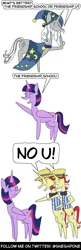 Size: 1000x3100 | Tagged: safe, artist:sneshpone, derpibooru import, flam, flim, star swirl the bearded, twilight sparkle, twilight sparkle (alicorn), alicorn, friendship university, brothers, flim flam brothers, image, jpeg, male, no u, school of friendship, siblings, simple background, white background