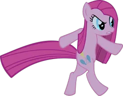 Size: 10268x8003 | Tagged: safe, artist:retroponybro, derpibooru import, pinkie pie, pony, party of one, angry, bipedal, female, full body, g4, image, inkscape, long mane, mare, pinkamena diane pie, png, simple background, transparent background, vector, walking