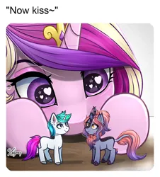 Size: 1024x1134 | Tagged: safe, artist:lailyren, derpibooru import, princess cadance, kirin, pony, unicorn, image, jpeg, now kiss, princess of shipping, toy