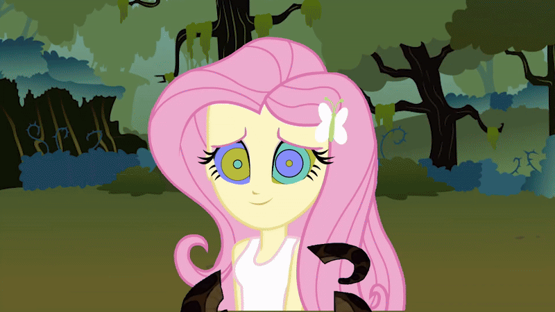 Size: 800x450 | Tagged: safe, artist:ocean lover, derpibooru import, edit, edited screencap, screencap, fluttershy, human, equestria girls, equestria girls (movie), animated, big smile, canterlot high, coiling, coils, cute, duo, female, gif, gulp, humanized, hypno eyes, hypnoshy, hypnosis, hypnotized, image, kaa, kaa eyes, male, shyabetes, wrapped up