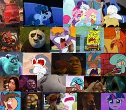 Size: 2048x1790 | Tagged: safe, derpibooru import, edit, edited screencap, screencap, fluttershy, pinkie pie, rainbow dash, rarity, sweetie belle, twilight sparkle, bird, cat, duck, earth pony, elephant, great white shark, human, mammoth, octopus, ogre, pegasus, pony, rabbit, robot, shark, skunk, squirrel, unicorn, one bad apple, tanks for the memories, animal, animaniacs, babs bunny, bruce, bugs bunny, carl fredricksen, cars (pixar), colette, collage, comparison, crying, despicable me, donald duck, fairy oddparents, female, fender pinwheeler, fifi la fume, finding nemo, fiona (shrek), fire engine, g4, giant panda, gumball watterson, horton, hug, ice age, image, james p. sullivan, kung fu panda, male, manny, minion, minions, monster, monsters inc., png, po, ratatouille, red (cars), robots (movie), rocko's modern life, sea sponge, shrek, shrek (character), skippy squirrel, spongebob squarepants, spongebob squarepants (character), squidward tentacles, the amazing world of gumball, the fairly oddparents, timmy turner, tiny toon adventures, toy story, wallace and gromit, woody (toy story)