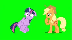 Size: 1080x599 | Tagged: safe, screencap, applejack, twilight sparkle, alicorn, earth pony, pony, series:mlp animation's short films, series:the where spike lives, adorable distress, cute, duo, duo female, female, image, jackabetes, jpeg, scared, twiabetes