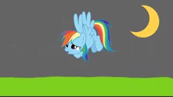 Size: 1080x604 | Tagged: safe, screencap, rainbow dash, pegasus, pony, series:bump in the night, series:mlp animation's short films, cold, freezing, image, jpeg, solo