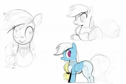 Size: 1967x1317 | Tagged: safe, artist:_ton618_, derpibooru import, rainbow dash, pegasus, pony, female, heart, heart eyes, image, jpeg, mare, open mouth, open smile, partial color, simple background, sketch, sketch dump, smiling, solo, white background, wingding eyes